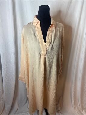 H&M Peach Long Sleeve Tunic Dress